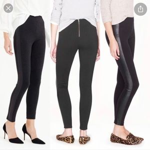 J. Crew Pixie Pant leather tuxedo stripe size 0S